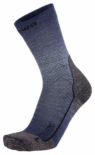 Lowa Wandersocke Crew Trekking (Merinowolle, Wabenstruktur) blau - 1 Paar